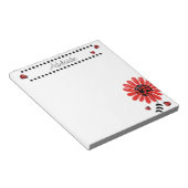 可愛モダンい赤いパーソナライズされた虫 ノートパッド (アングル)