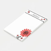 可愛モダンい赤いパーソナライズされた虫 ポストイット (アングル)