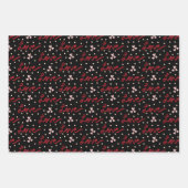 可愛モダンい赤とピンクの愛ハート ラッピングペーパーシート (正面)