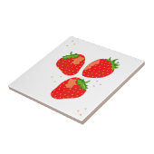 可愛モダンい赤イチゴ タイル (側面)