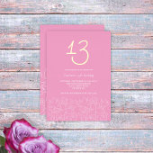 可愛モダンい野花13誕生日 箔招待状
