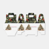 可愛モダンい金ゴールドクリスマスツリーの願い フェイバーボックス (折り畳みなし)