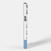 可愛モダンい青と黄色の花柄 Case-Mate iPhoneケース (裏面 / 右)