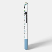 可愛モダンい青と黄色の花柄 Case-Mate iPhoneケース (裏面 / 左)