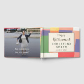 可愛モダンい鮮やかな色ブロック退職パーティー ゲストブック (全面)