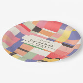 可愛モダンい鮮やかな色ブロック退職パーティー ペーパープレート (アングル)