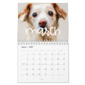 可愛モダンい2026年写真 カレンダー (3月 2027)