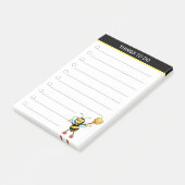 可愛モダンい（昆虫）マルハナバチオンブラック&ホワイト ポストイット (アングル)