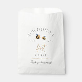 可愛モダンい（昆虫）マルハナバチファースト誕生日 フェイバーバッグ