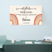 可愛モダンいAqiqah Aqeqahウェルカムバナーサイン 横断幕 (トレードショー)