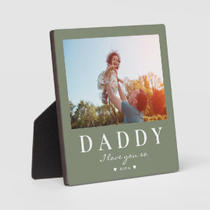 可愛モダンいDADDY Father's Dayカスタム文字写真 フォトプラーク