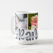 可愛モダンいGRANDPA 3写真パーソナライズされた コーヒーマグカップ (正面左)