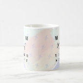 可愛モダンいMum文モノグラパーソナライズされたム コーヒーマグカップ (中央)