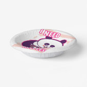 可愛モダンおもしろいいラーメン好きパンダベベア ペーパーボウル (傾斜あり)