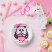 可愛モダンおもしろいいラーメン好きパンダベベア ペーパーボウル (パーティー)