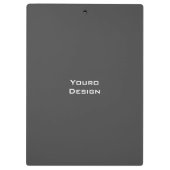 可愛モノグラムのい花柄グレーとピンク クリップボード (裏面)