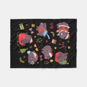 可愛モーいデンバ1 フリースブランケット (正面(横))