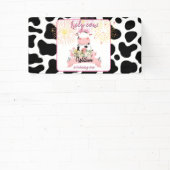 可愛モーいフローラピンク聖牛1歳の誕生日 横断幕 (インサイチュ)