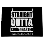 可愛ユニセックスい幼稚園の卒業生の名前の追加 ラージペーパーバッグ (正面)