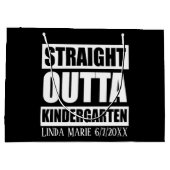 可愛ユニセックスい幼稚園の卒業生の名前の追加 ラージペーパーバッグ (裏面)