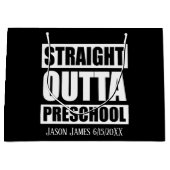 可愛ユニセックスい幼稚園大学院名 ラージペーパーバッグ (正面)