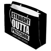 可愛ユニセックスい幼稚園大学院名 ラージペーパーバッグ (裏面アングル)