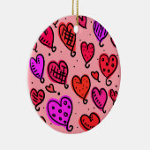可愛ユニークいハート セラミックオーナメント (右)
