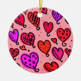 可愛ユニークいハート セラミックオーナメント