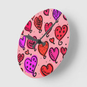 可愛ユニークいハート ラウンド壁時計 (傾斜)