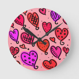 可愛ユニークいハート ラウンド壁時計