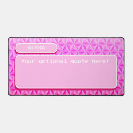 可愛ユニークいピンクレトロゲーム デスクマット