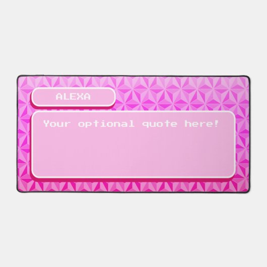 可愛ユニークいピンクレトロゲーム デスクマット (正面)