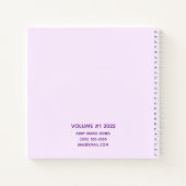 可愛ユニークいピンク&パープルハートドードルスケッチブック ノートブック (裏面)