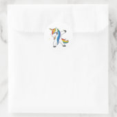 可愛ユニークいユニコーンダビングステッカー ラウンドシール (バッグ)