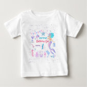 可愛ユニークい女お洒落の子マーメイド1歳の誕生日 ベビーTシャツ (正面)