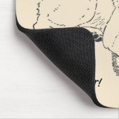 可愛ユニークい犬のスケッチ マウスパッド (コーナー)