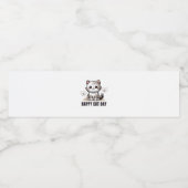 可愛ユニークい猫デザインの水瓶 ペットボトルラベル (シングルラベル)