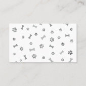 可愛ユニークい猫ペット座りサービス 名刺 (裏面)