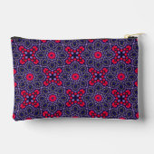 可愛ユニークい紫とピンクの抽象芸術ドットアートパターン アクセサリーポーチ (裏面)