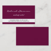 可愛ユニークい紫メイクアップアーティストの名刺 名刺 (正面/裏面)