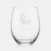 可愛ユニークおもしろいい山嵐ボウタイワイン恋人 ステムなしワイングラス (裏面)