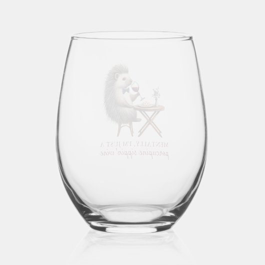 可愛ユニークおもしろいい山嵐ボウタイワイン恋人 ステムなしワイングラス (裏面)