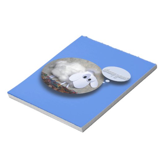 可愛ユーモアのあるい羊の年中国の星占いメモ帳 ノートパッド (回転)