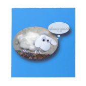 可愛ユーモアのあるい羊の年中国の星占いメモ帳 ノートパッド (正面)