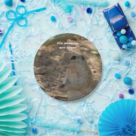 可愛ユーモアのあるらしい地面リスの写真南西 ペーパープレート (パーティー)