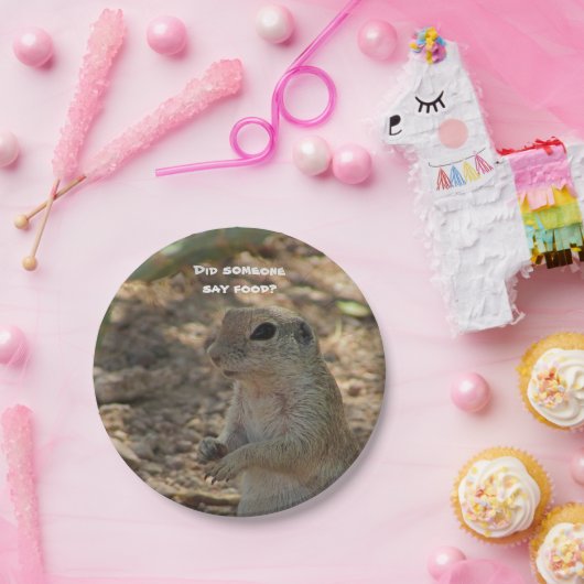 可愛ユーモアのあるらしい地面リスの写真南西 ペーパープレート