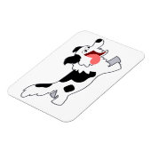 可愛ランニングいのコリー縁どフレキシブルマグネット マグネット (左側)