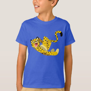 可愛ランニングいのチーターの子どもTシャツ Tシャツ