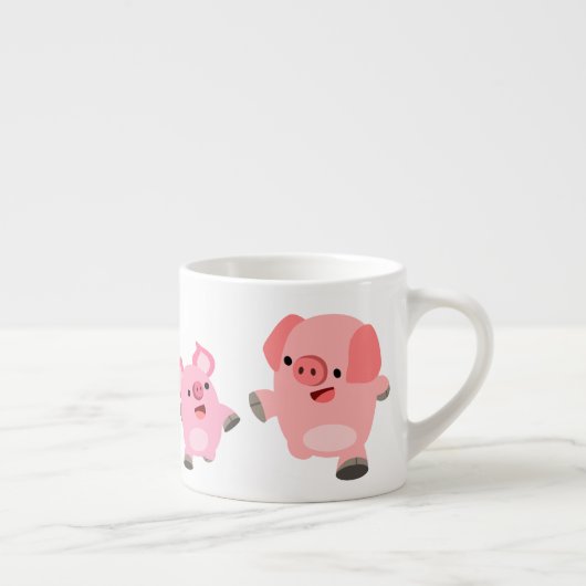 可愛ランニングいの豚 エスプレッソカップ (右)