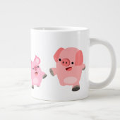 可愛ランニングいの豚 ジャンボコーヒーマグカップ (右)
